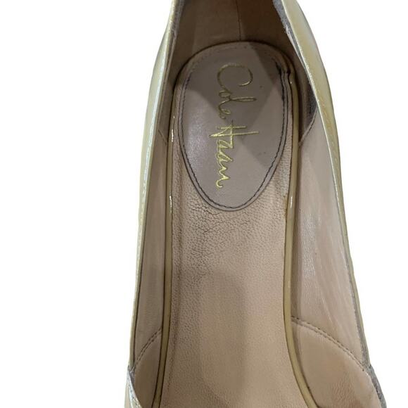 Cole Haan shoes. Open toe criss cross with chunky heels patent leather size 9 - Picture 2 of 7